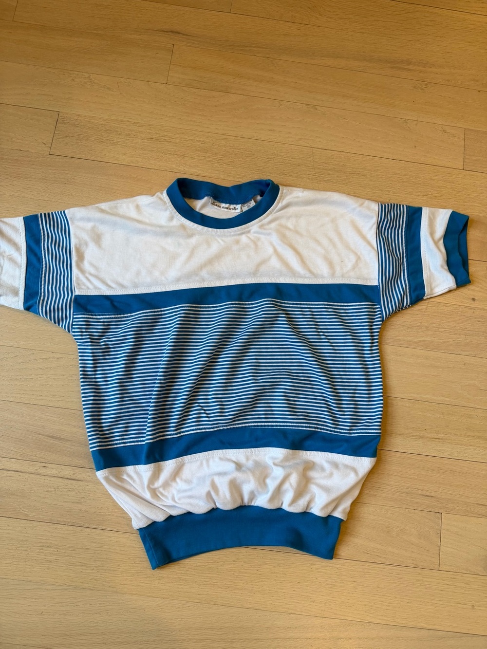 Blue & White Striped Women’s Short-Sleeve Top